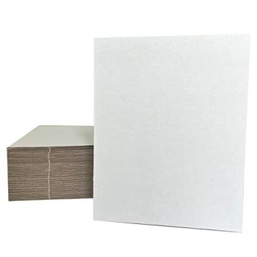 Imagem de ANSSDO Pacotes Com 50 Folhas De Papelão 6X9", Suporte Ondulado Branco Premium E Inserções A Granel Para Remessa, Correspondência, Camisetas, Decoração Artesanato Faça Você Mesmo