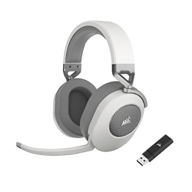 Imagem de Corsair HS65 Wireless Multiplatform Gaming Headset with Bluetooth - Dolby Audio 7.1 - Omni-Directional Microphone - iCUE Compatible - PC, Mac, PS5, PS4, Mobile - White