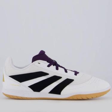 Imagem de Chuteira Adidas Predator Club Futsal Branca e Preta, 42