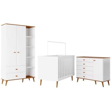 Imagem de Guarda Roupa Infantil Ternura 2 Portas, 2 Gavetas Bartira Branco