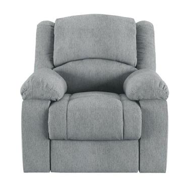 Imagem de Poltrona Do Papai Reclinável Sala De Cinema Barcelona Manual Linho Cinza