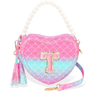 Imagem de Bolsa infantil com coração para meninas - Bolsa de ombro infantil para presente T