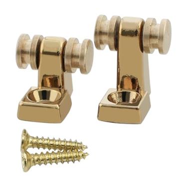 Imagem de OVSAL Pacote Com 2 Retentores De Corda Latão Para Guitarra Elétrica, Guias Árvore, Peças Reposição Telecaster Start Stratocaster, Dourado