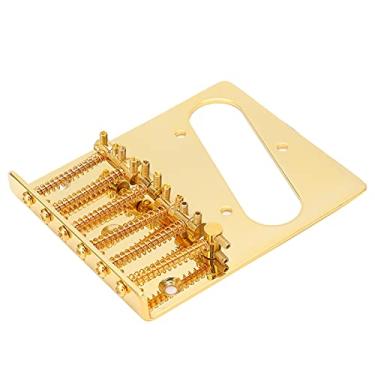 Imagem de SPYMINNPOO TL TELECASTER GUITAR BRIDGE 6 Sattel -Pickup Slot para Uma Guitarra, Altura Ajustável, ótimo Substituto para TL por Coleta de Bobina única, Instalação Fácil (Ouro)
