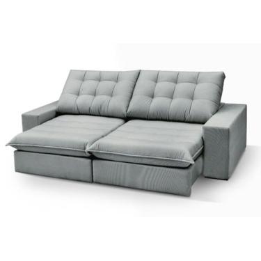 Imagem de Sofá Sydney Bipartido 2,00 - Best Mobília, Linho Cinza Mescla