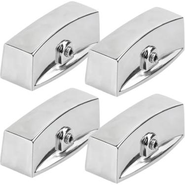 Imagem de Proparts1 Pacote com 4 manípulos de válvula para fogão a gás de cozinha, botão de forno compatível com válvula de gás queimador de interface de ar em forma de D, puxadores cromados de substituição
