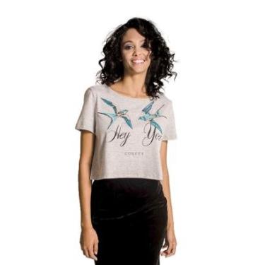 Imagem de Camiseta Colcci Cropped Bordada Feminina-Feminino