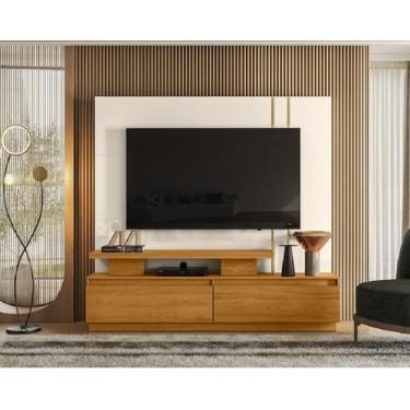 Imagem de Home Theater New Apolo Para TV até 75'' Polegada - Cinamomo/Off White 
