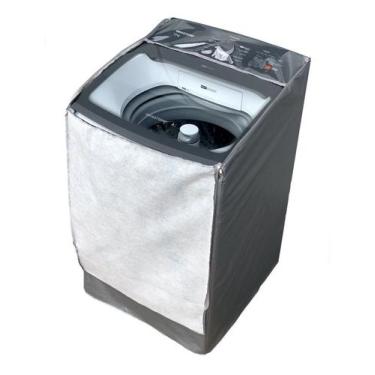 Imagem de Capa Maquina De Lavar Brastemp 12kg Bwk Zíper Painel Transparente Cinz