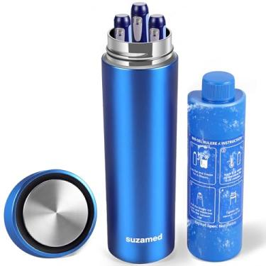 Imagem de Estojo de viagem para resfriador de insulina aprovado pela TSA, refrigerador de medicamentos portátil para viagens, cabe de 3 a 4 canetas, estojo de medicamentos refrigerado para suprimentos para