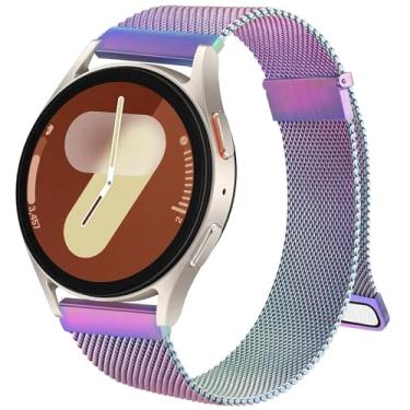 Imagem de DEALELE Pulseiras compatíveis com Huawei Watch GT5 Pro de 42 mm/GT5/GT4 41 mm/Garmin Venu 3S/Fossil Gen 6, pulseira de malha magnética milanesa de aço inoxidável de 18 mm para mulheres e homens