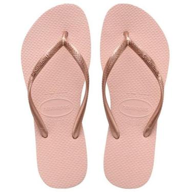 Imagem de Chinelo Infantil Feminino Havaianas Slim Rosa - 4000, Rosa, 31/32
