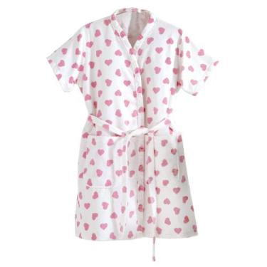 Imagem de Roupão Adulto Feminino Döhler Fiore, GG, Estampado