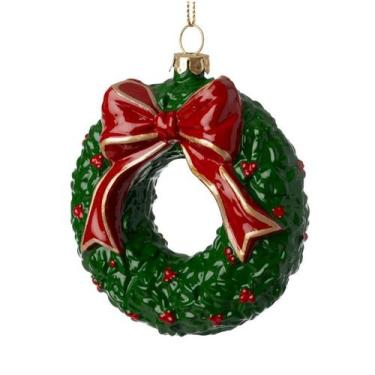 Imagem de Enfeite Natal Pendurar Mini Guirlanda Laço Cromus