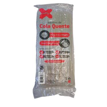 Imagem de Bastão De Cola Quente Semi Transparente 1kg Make+ Fino 7,4mm