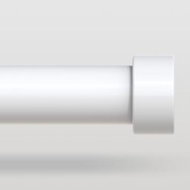 Imagem de VOIIY Varões de cortina brancos para janelas de 28 a 48 polegadas (1,5 a 5 pés), hastes de cortina de 2,5 cm de diâmetro com acabamentos de tampa de extremidade de estilo moderno, tamanho: 76 a 152 cm