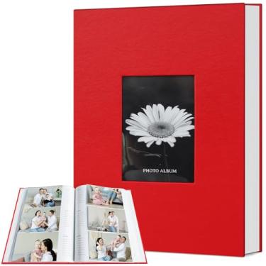 Imagem de popotop Álbum De Fotos 4X6, 300 Com Espaço Para Escrever, Capa Couro, Janela Exibição, Livro Casamento, Família, Presente Bebê