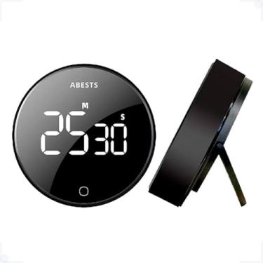Imagem de Timer Temporizador Cronômetro Magnético Rotatório Digital Com Imã Volume Ajustavel