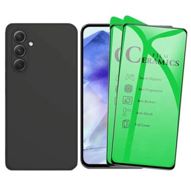 Imagem de Capinha Para Galaxy A55 Capa Preta Premium Proteção Câmera + 2 Películas Cerâmica Nanogel