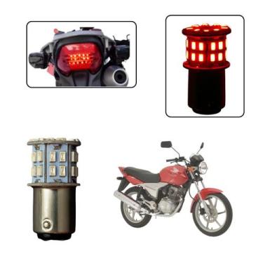 Imagem de Lâmpada Led Freio 2 Polo 1157 50 Leds Moto CG 150 Sport