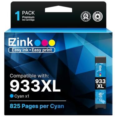 Imagem de E-Z Ink Cartucho de tinta de substituição compatível para 933XL 933 XL para uso com 6100 6600 6700 7110 7510 7610 7612 (1 ciano)