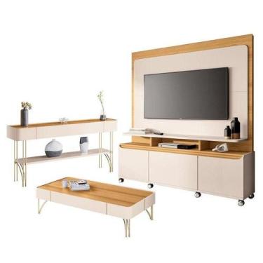 Imagem de Estante Home Theater Quantum E Aparador Vivant E Mesa De Centro Cadenz