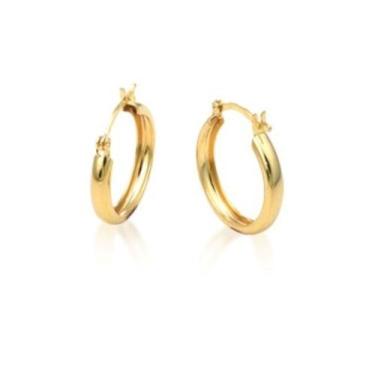 Imagem de Brinco Rommanel folheado a ouro argola formato redondo