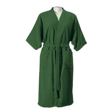 Imagem de Roupão de Banho Adulto Felpudo 100% Algodão, Tamanho Único (Veste do 36 ao 44) (Verde)