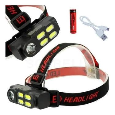 Imagem de Lanterna de Cabeça LED Recarregável 5 Modos – Longo Alcance e Alta Potência | LT-8571