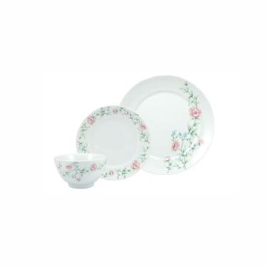Imagem de Serviço de 18 Peças com Bowl em Porcelana, Decoração Tereza, Porcelana Schmidt