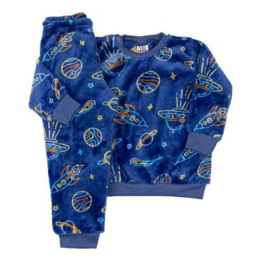 Imagem de Conjunto Fleece Bebê Peluciado Inverno Quentinho Infantil - Fofotinhos