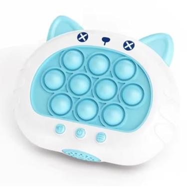 Imagem de Pop It Eletrônico Fidget Toy Sensorial com Luzes LED | Jogo de Imprensa Rápida Anti-Estresse para Crianças e Adultos | Brinquedo Portátil para Alívio da Ansiedade (Azul)