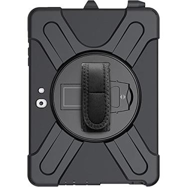 Imagem de SaharaCase Capa protetora com alça de mão para Microsoft Surface Go 3 (2021) [amortecedor à prova de choque] Suporte de proteção robusta antiderrapante (preta)