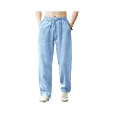 Imagem de Moletom Masculino Casual de Algodão e Linho - Ideal para Verão, Praia 