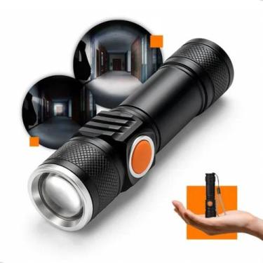 Imagem de Lanterna tática militar Led Usb T6 Portátil Camping Trilha Esporte rec