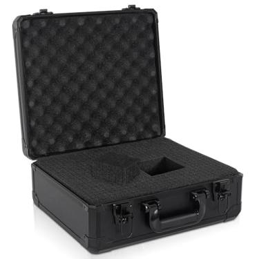 Imagem de Estojo de transporte de 33 cm com espuma pré-cortada personalizável, estrutura resistente de liga de alumínio, ideal para microfone, equipamento, câmera, ferramentas, gravador, etc