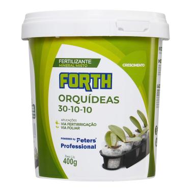Imagem de Forth Orquídeas Crescimento, Fertilizante Farelado, Peters, NPK 30-10-10 Balde 400g