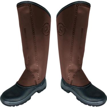 Imagem de Perneira Couro Sintético 3 Talas Fixadores Tam M Nexus Ca 37089