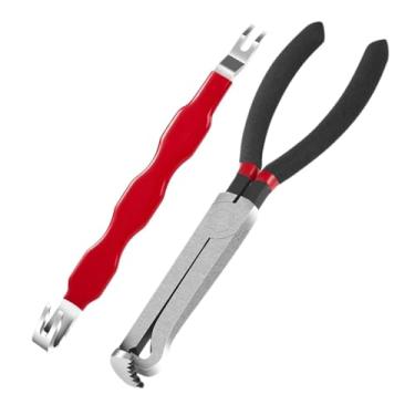 Imagem de Generic Desconectar elétrico Peladores de conector elétrico Ferramentas de remoção de linha de linha de linha de ferramentas automotivas para eletricista de, Vermelho Reto