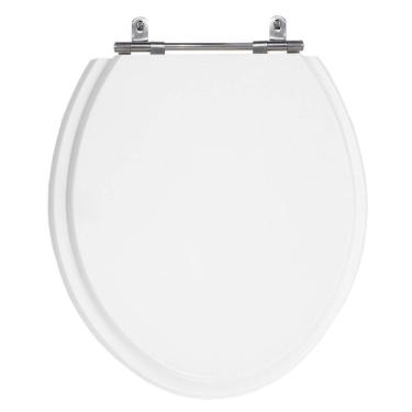 Imagem de Assento Poliéster Laminado Oval Branco Brilhante Vaso Marcas
