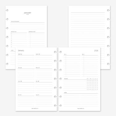 Imagem de MAY PAPER CO. 2026 Mini Happy Planner Week on Two Pages Weekly Planner Insert Agenda Refil para 7-Discs Mini HP Notebook 4,6 x 7 (semanal com rastreador)