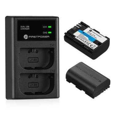 Imagem de Bateria FirstPower LP-E6 LP-E6N 2600mAh 7,4V com carregador Canon