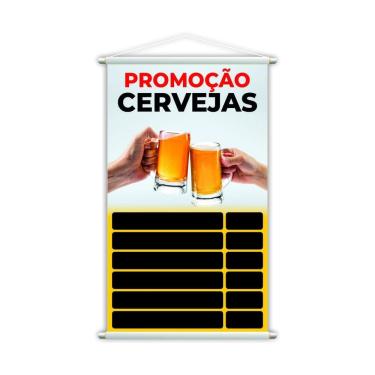 Imagem de Banner  Cervejas Bebidas Tabela Preços 60X40Cm