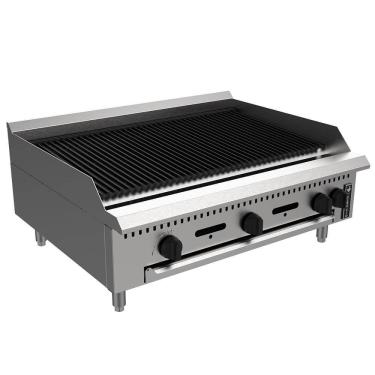 Imagem de Chapa Grill Charbroiler a Gás GLP Industrial de Mesa Venâncio Aço Inox Manual 90cm Prime PCG090G-ME