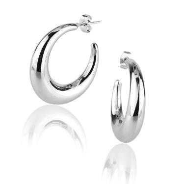 Imagem de Brinco de Aço Argola Energia 28x5mm