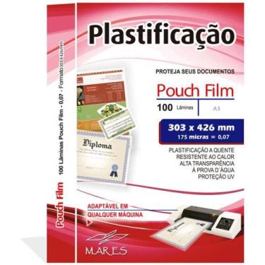 Imagem de Plastico para Plastificacao Pouch FILM A-3 303X426MM 0,07 - Mares