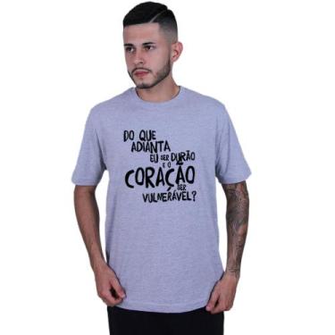 Imagem de Camiseta Unissex Ser Durão Racionais Mcs - Lafre, Cinza, GG