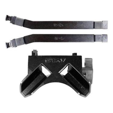 Imagem de Base Reta + Braços 290mm Curvo Preto Para Suporte Stay Slim, Preto