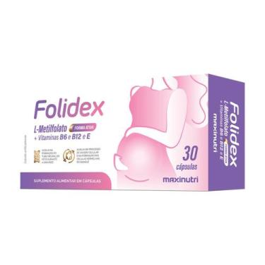 Imagem de Metilfolato (Folidex) 420mcg + Vit B6, B12 e E 30 Cápsulas - MaxiNutri