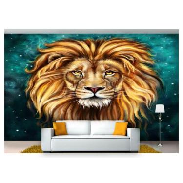 Imagem de Papel De Parede Animais Leão Juba Arte 3D Anm209 - Você Decora